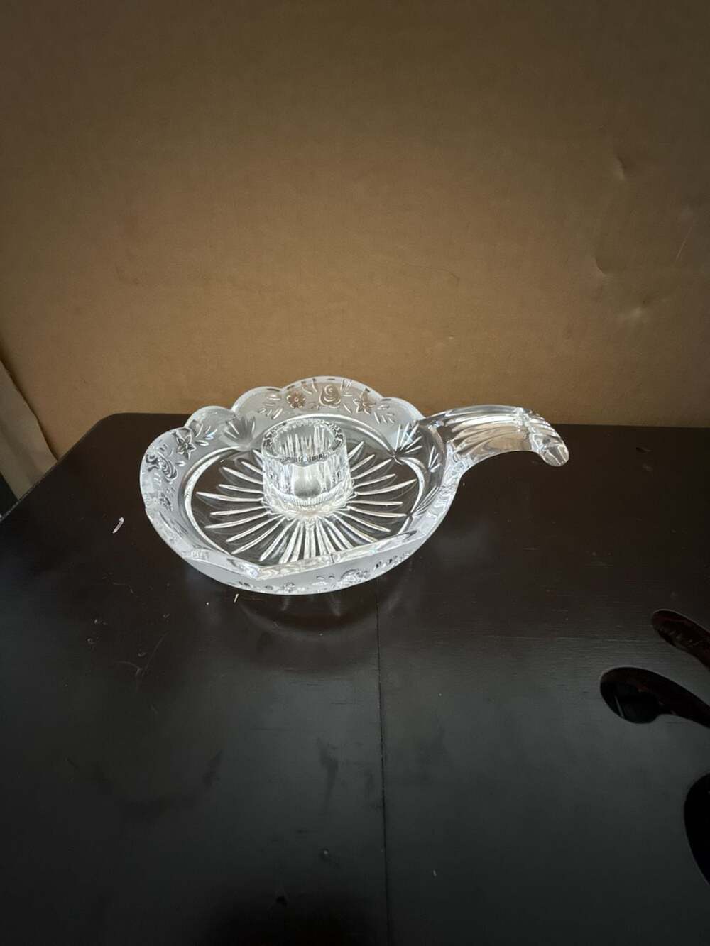 Oneida Southern Garden Crystal Chamberstick Candle Holder